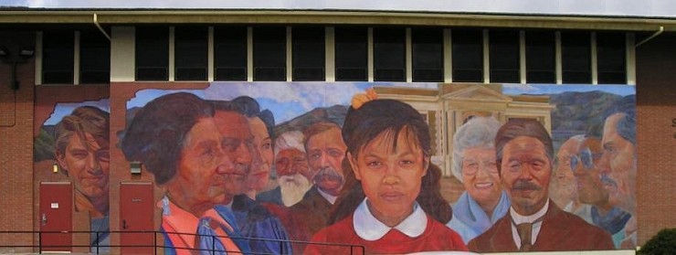 Lompoc Mural - Ethnic Diversity (1993) - Located at 115 Civic Center Plaza at the Lompoc City Hall