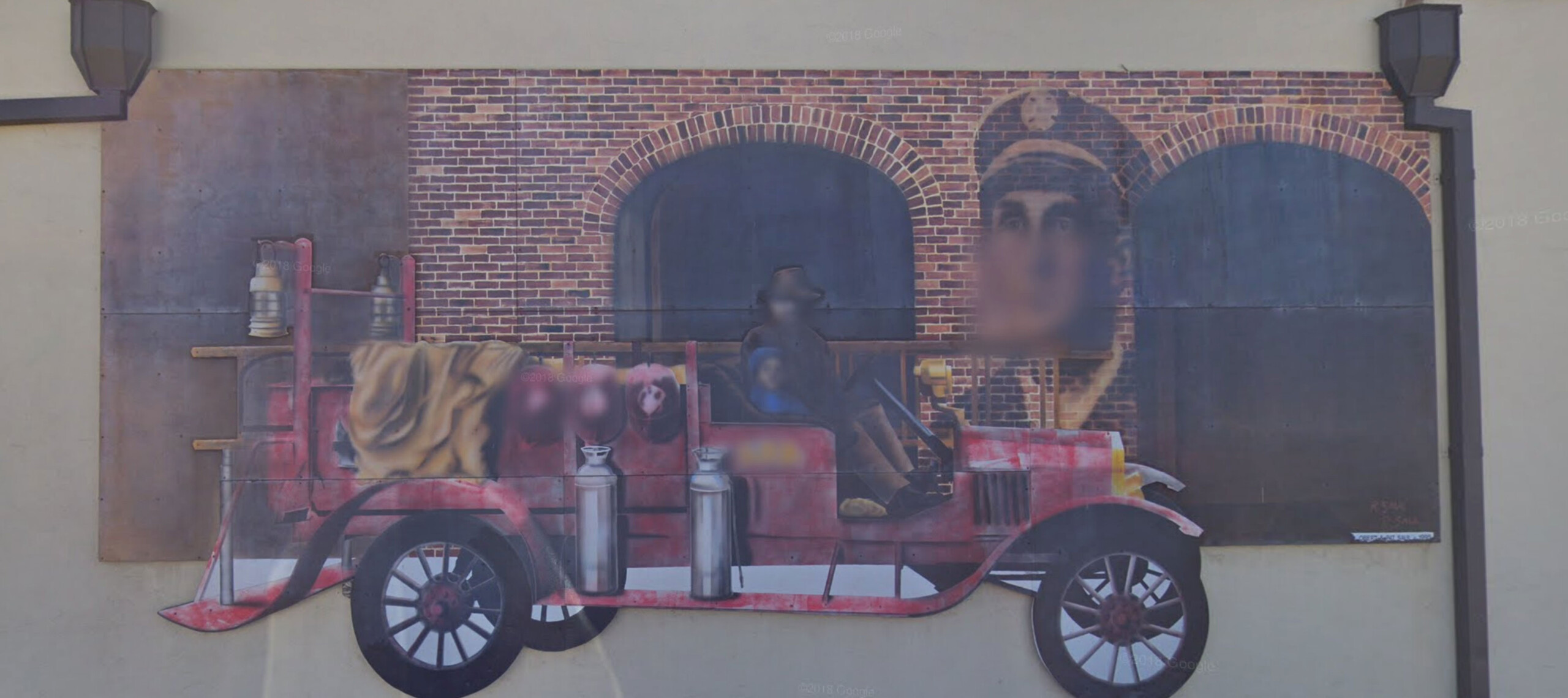 Lompoc Mural - Lompoc's First Fire Chief (1995) - Located at 121 South G Street