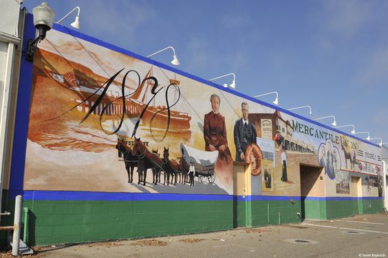 Lompoc Mural - Lompoc Pioneers: The Moore Family Legacy (2010) - Located at 122 W. Ocean Ave. (back south wall/Art Alley)