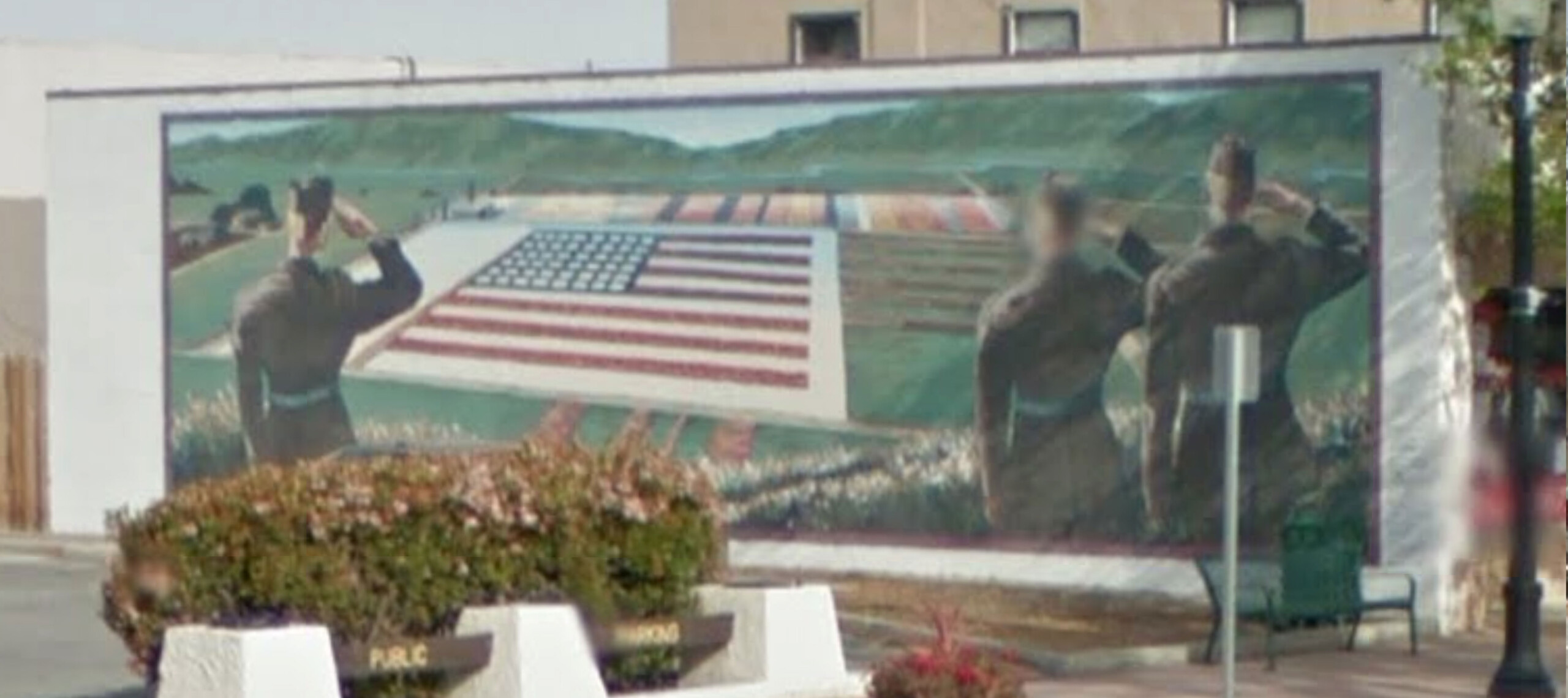 Lompoc Mural - Great Floral Flag (1999) - Located at 131 South H Street (South Wall)