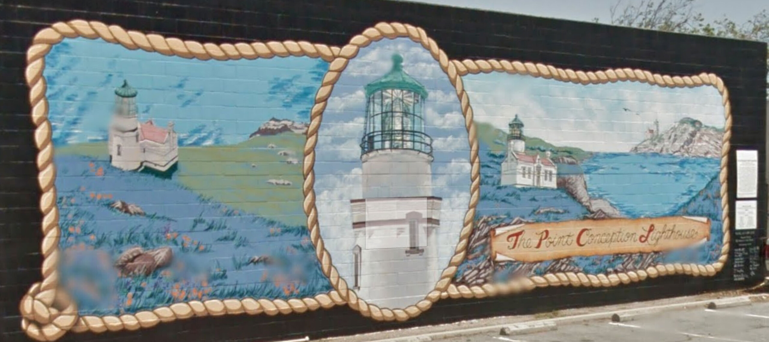 Lompoc Mural - Point Conception Lighthouse - Located at 131 South H Street (back lot)