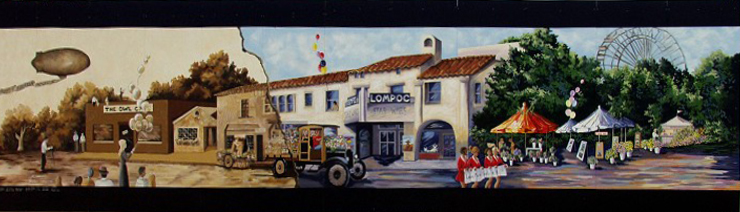 Lompoc Mural - 50 Years of Flowers (2002) - Located at 316 East Ocean Avenue
